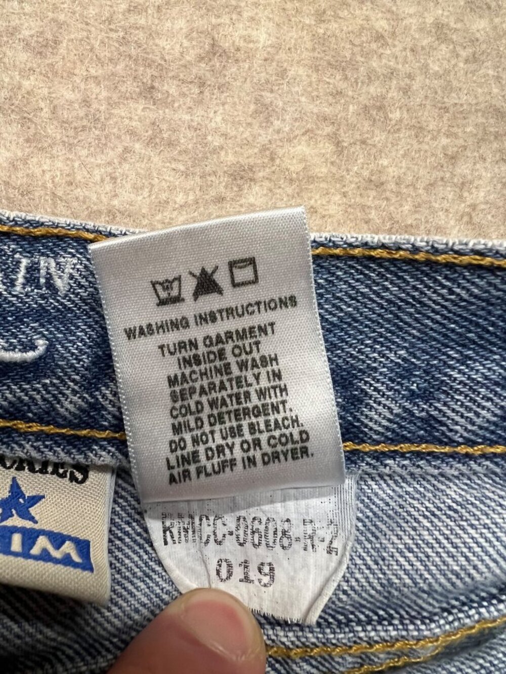 Vintage Rockies Slim Jeans Medium Wash Slim Straight Leg Extra Long 5 XLONG 90s - Picture 6 of 12